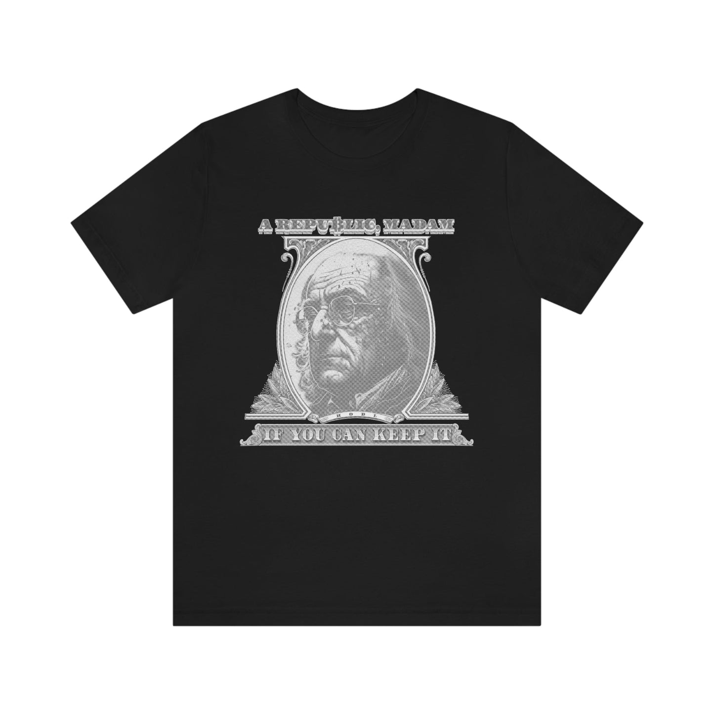 Franklin Bitcoin Tee - Crypto Republic - Bind on Equip - 31666044560088564090