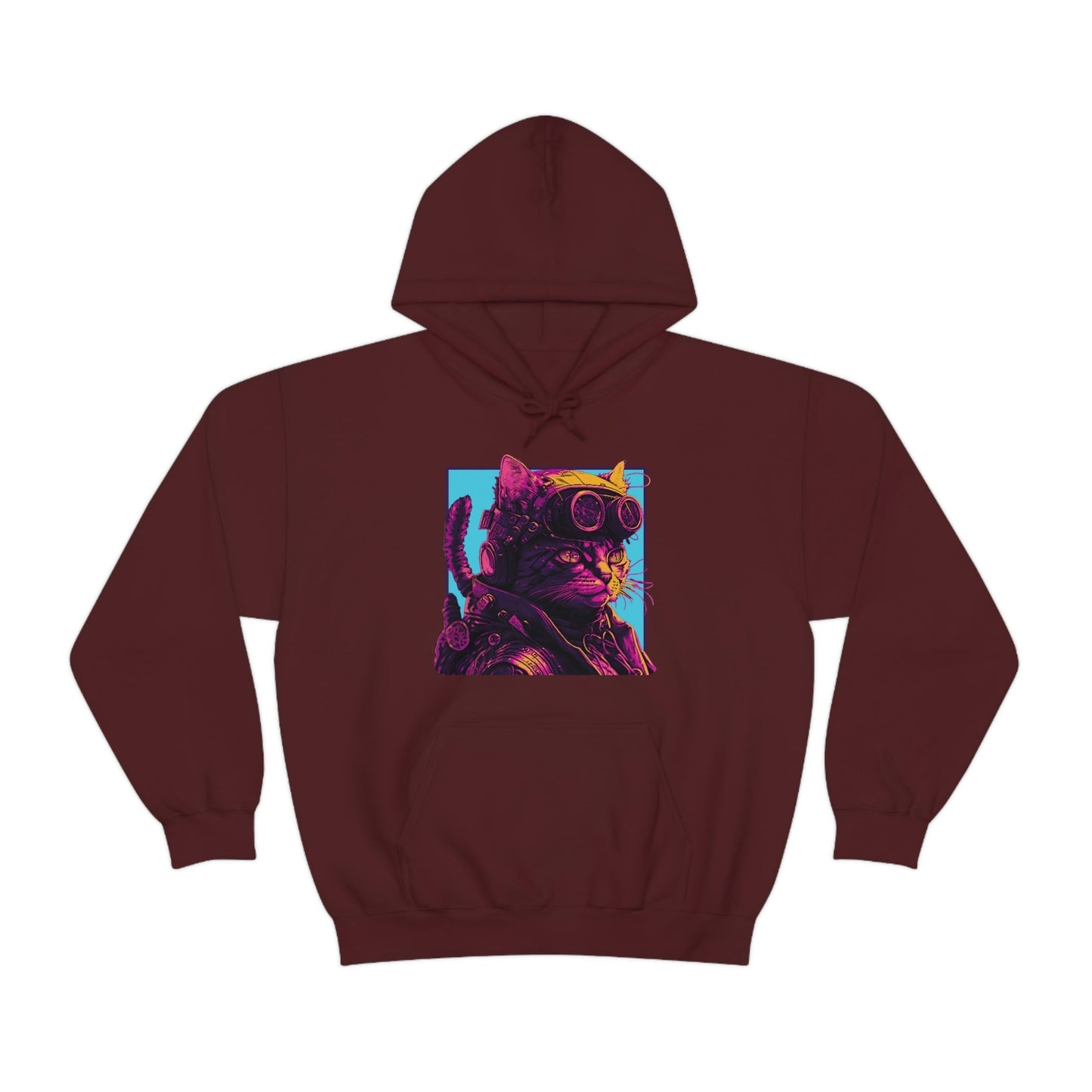 Steampunk Vaporwave Cat Hoodie - Steamkitty Plus - Bind on Equip - 20253273970896828374