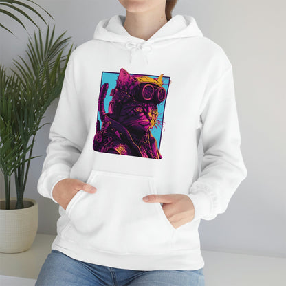 Steampunk Vaporwave Cat Hoodie - Steamkitty Plus - Bind on Equip - 62062394924576722018