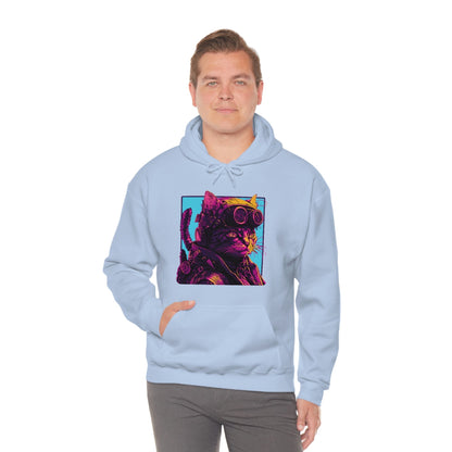 Steampunk Vaporwave Cat Hoodie - Steamkitty Plus - Bind on Equip - 62062394924576722018