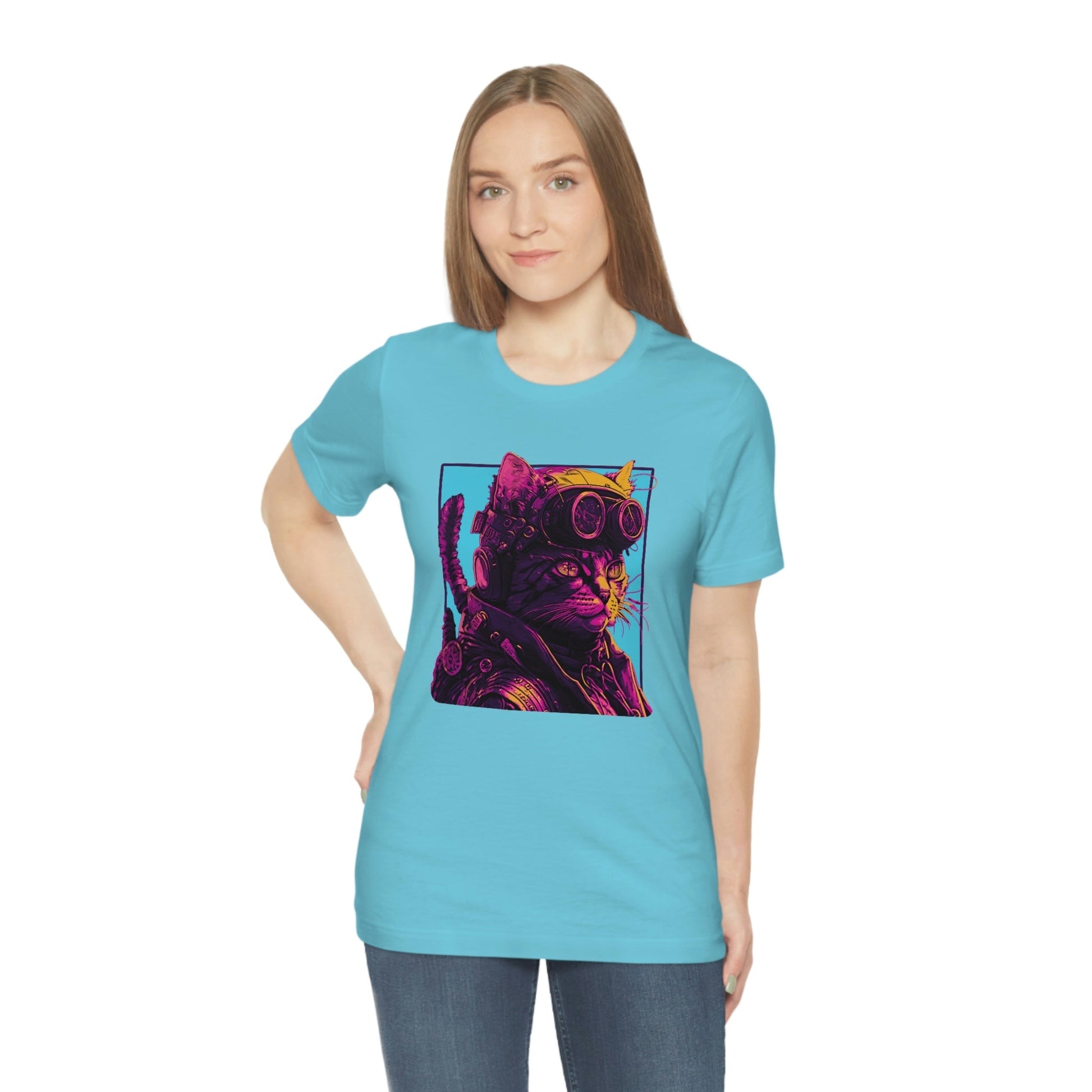 Steampunk Vaporwave Cat Tee - Steamkitty Plus - Bind on Equip - 15584795736527982166