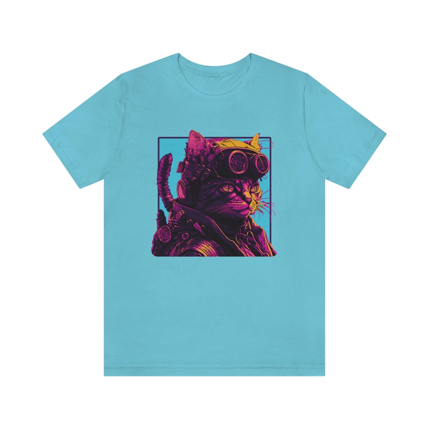 Steampunk Vaporwave Cat Tee - Steamkitty Plus - Bind on Equip - 25269348860809954511