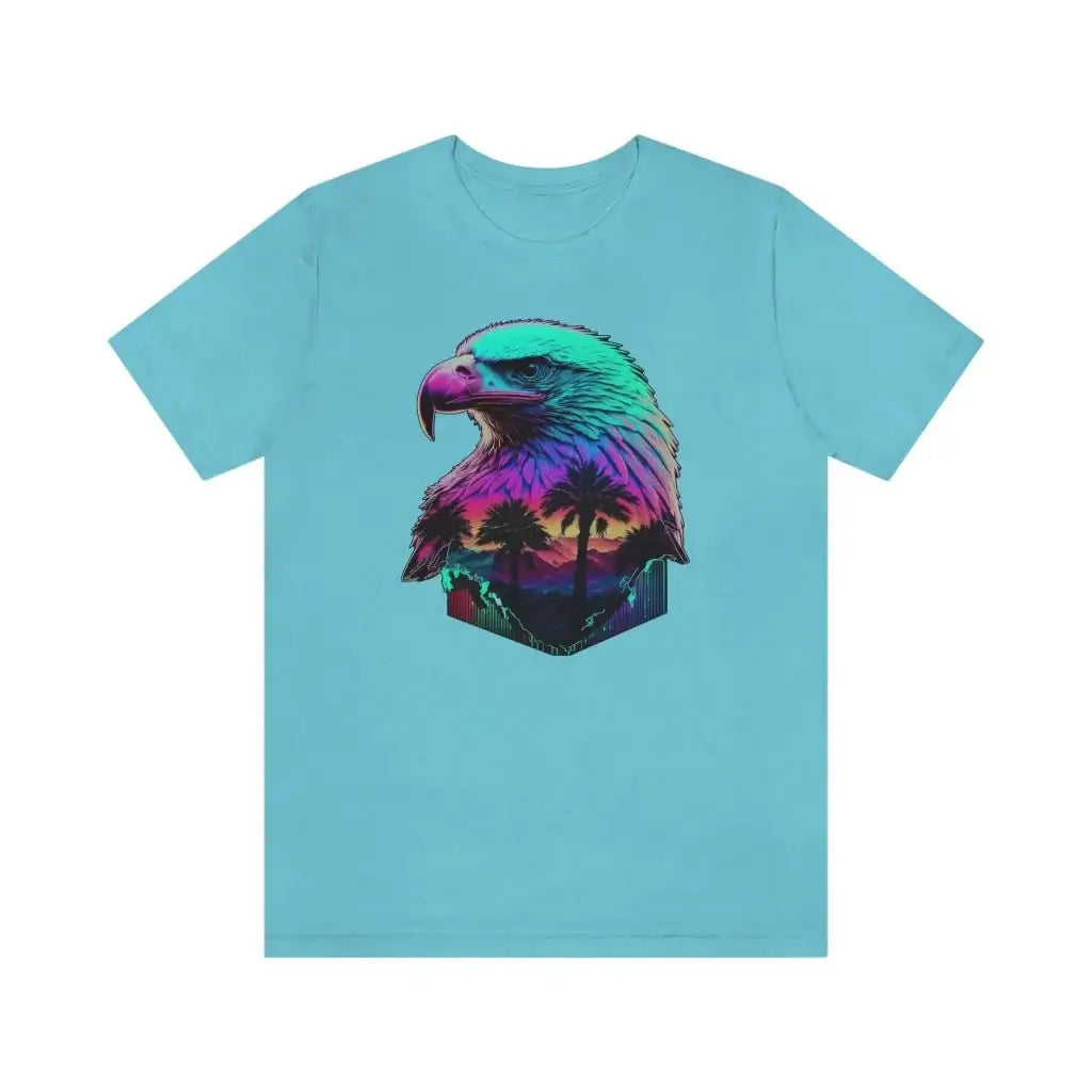 Vaporwave Eagle Tee - Land of the Vapor, Home of the Wave - Bind on Equip - 18369249261003018440