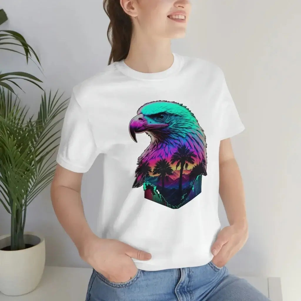 Vaporwave Eagle Tee - Land of the Vapor, Home of the Wave - Bind on Equip - 19005247411775473332