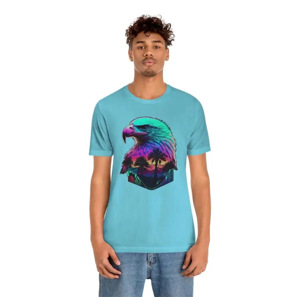 Vaporwave Eagle Tee - Land of the Vapor, Home of the Wave - Bind on Equip - 19005247411775473332