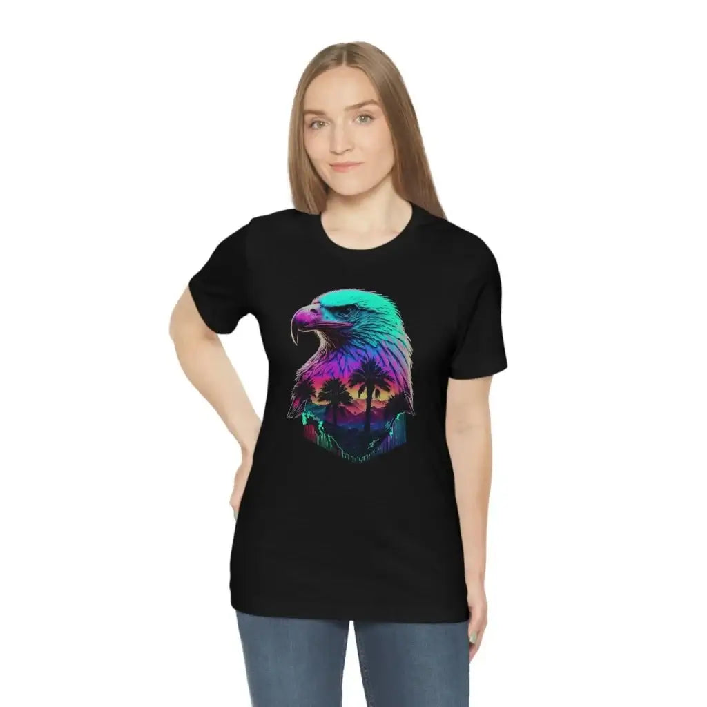 Vaporwave Eagle Tee - Land of the Vapor, Home of the Wave - Bind on Equip - 19005247411775473332