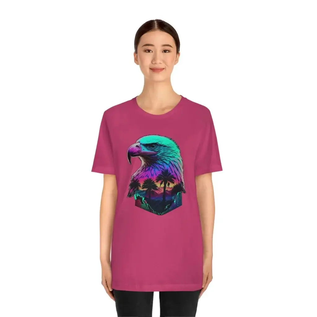 Vaporwave Eagle Tee - Land of the Vapor, Home of the Wave - Bind on Equip - 19005247411775473332