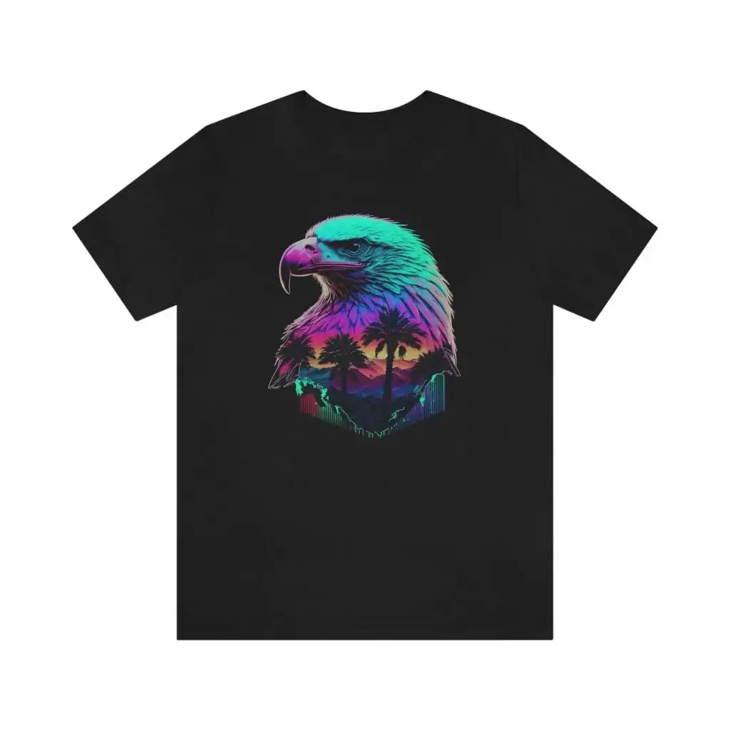 Vaporwave Eagle Tee - Land of the Vapor, Home of the Wave - Bind on Equip - 24589334832344584477