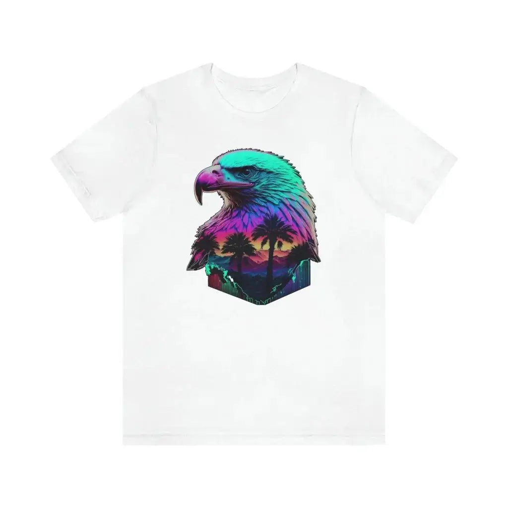 Vaporwave Eagle Tee - Land of the Vapor, Home of the Wave - Bind on Equip - 33871874717108632365