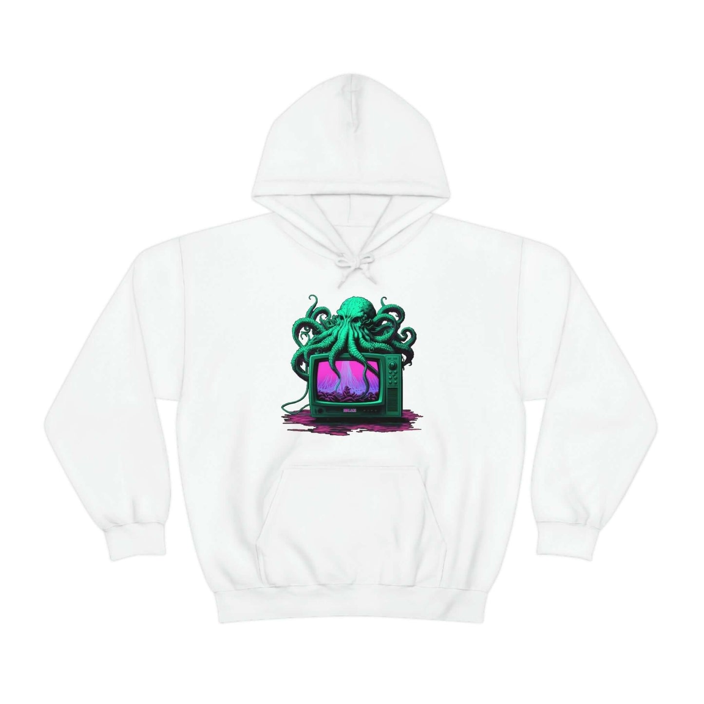 Vaporwave Octopus Hoodie - Octovision 2.0 - Bind on Equip - 12228067976531187793