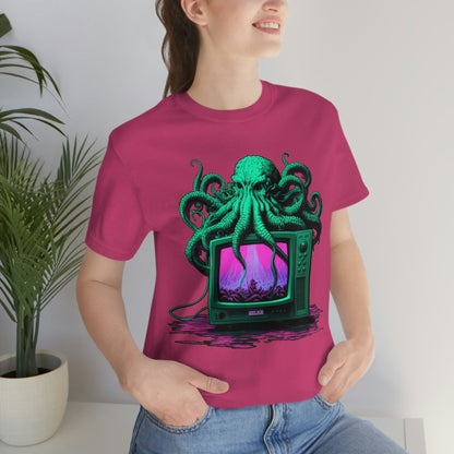 Vaporwave Octopus Tee - Octovision 2.0 - Bind on Equip - 33306707216990107827