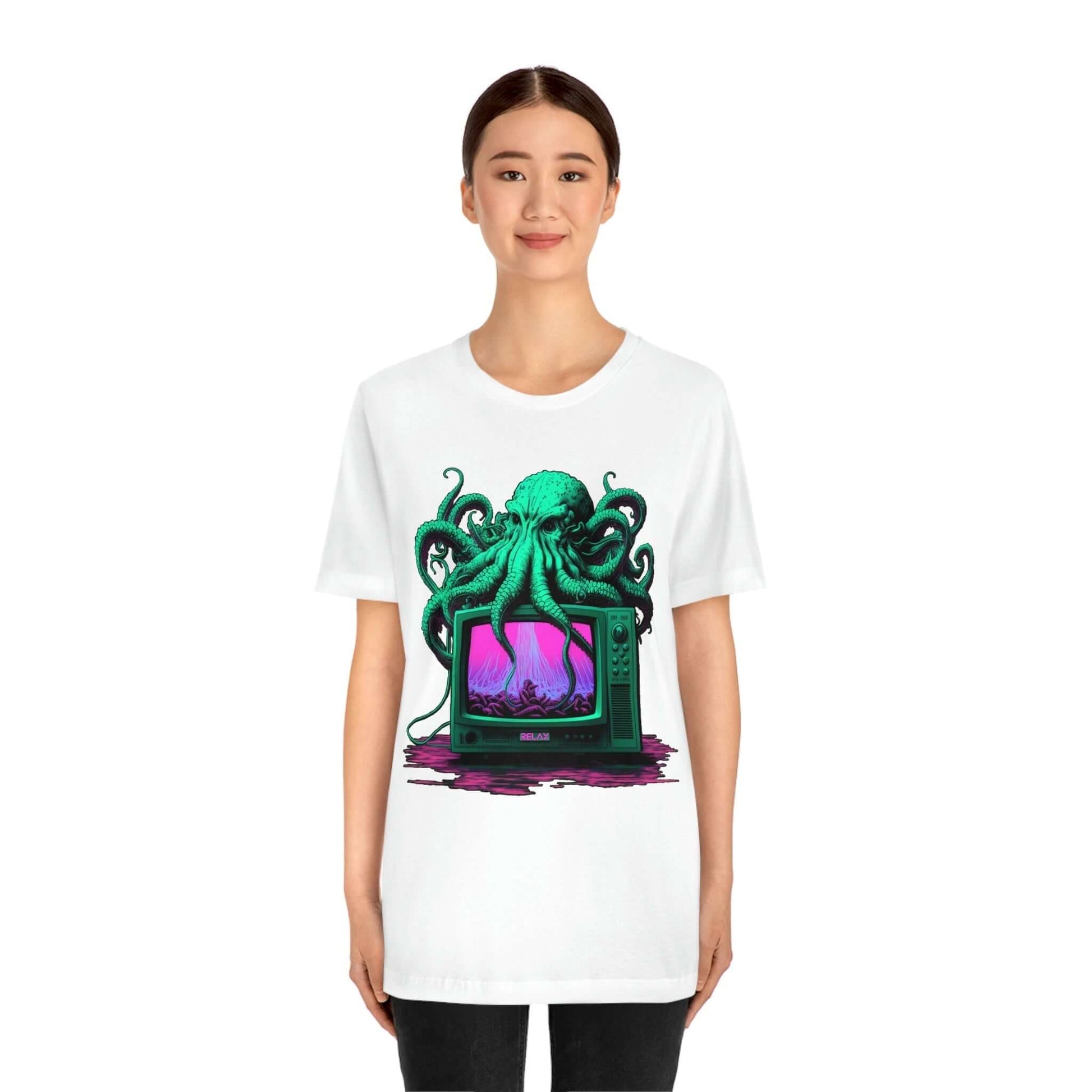 Vaporwave Octopus Tee - Octovision 2.0 - Bind on Equip - 33306707216990107827