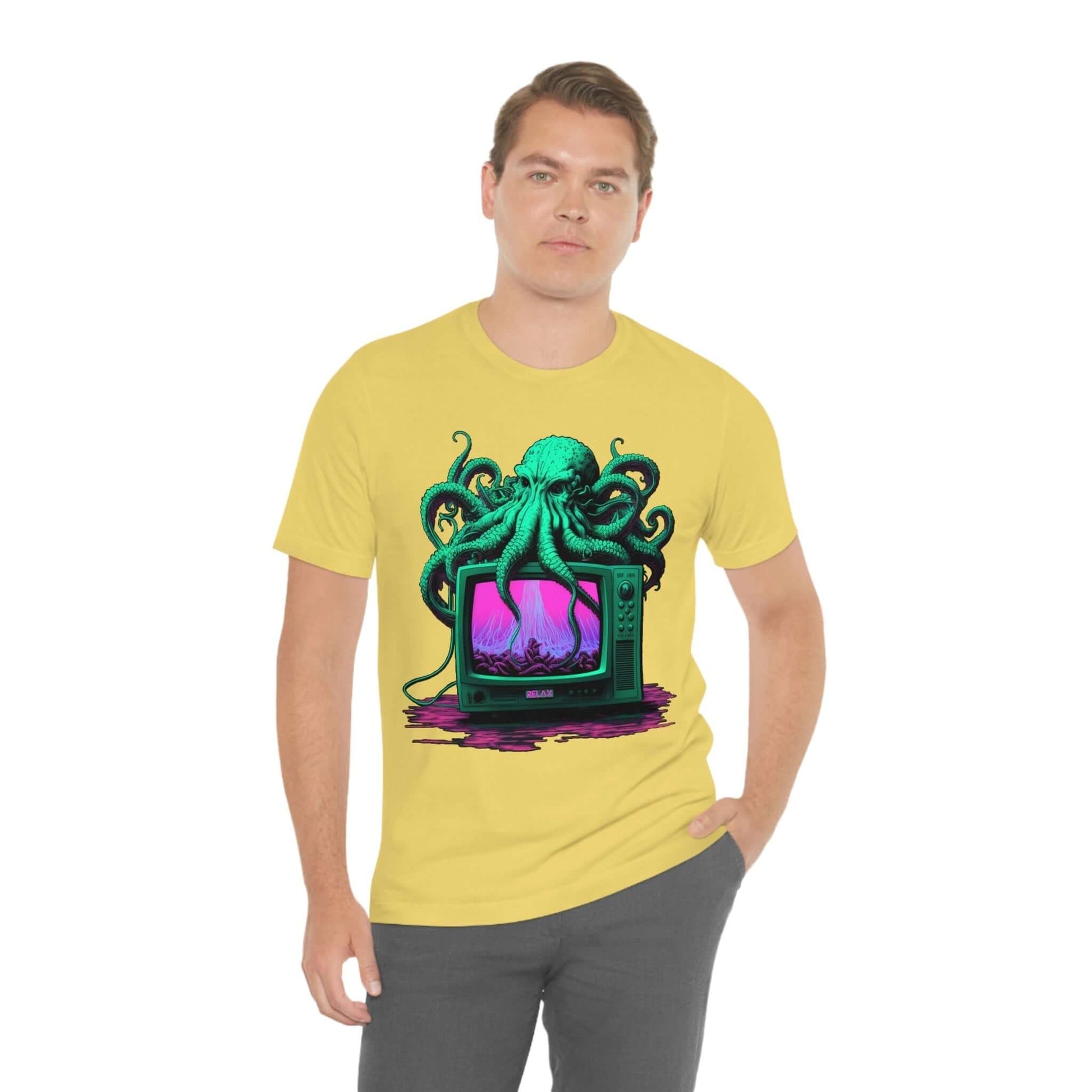 Vaporwave Octopus Tee - Octovision 2.0 - Bind on Equip - 33306707216990107827