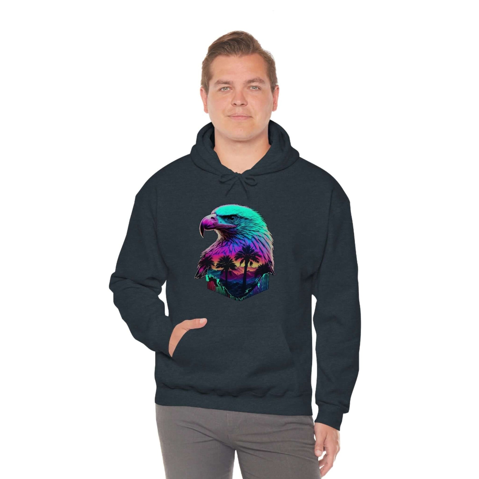 Womens and Mens Patriotic Hoodies - Land of the Vapor, Home of the Wave - Bind on Equip - 19440781292044521688